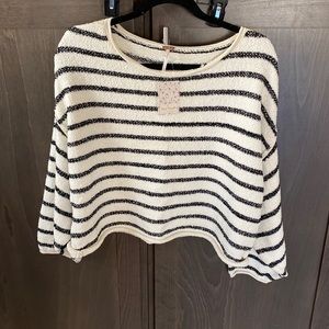 Free People Bardot Sweater in Dice Combo Xs